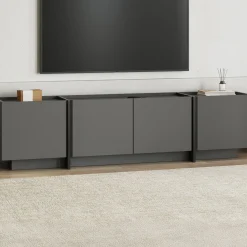 TV-Ständer Lowen - 100% MELAMINE - Anthrazit - 46 x 35 x 180 cm