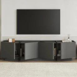 TV-Ständer Lowen - 100% MELAMINE - Anthrazit - 46 x 35 x 180 cm