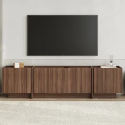 TV-Ständer Lowen - 100% MELAMINE - Milano-Walnuss - 46 x 35 x 180 cm