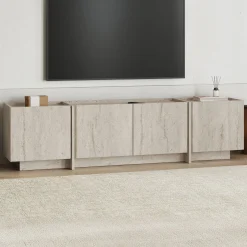 TV-Ständer Lowen - 100% MELAMINE - Travertin - 46 x 35 x 180 cm