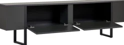 TV-Ständer Onera - 100% MELAMINE - Anthrazit - 50 x 30 x 180 cm