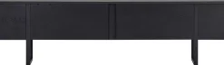 TV-Ständer Onera - 100% MELAMINE - Holzschwarz - 50 x 30 x 180 cm