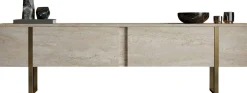 TV-Ständer Onera - 100% MELAMINE - Travertin - 50 x 30 x 180 cm