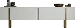 TV-Ständer Onera - 100% MELAMINE - Weiß - 50 x 30 x 180 cm