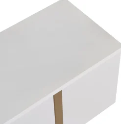 TV-Ständer Onera - 100% MELAMINE - Weiß - 50 x 30 x 180 cm