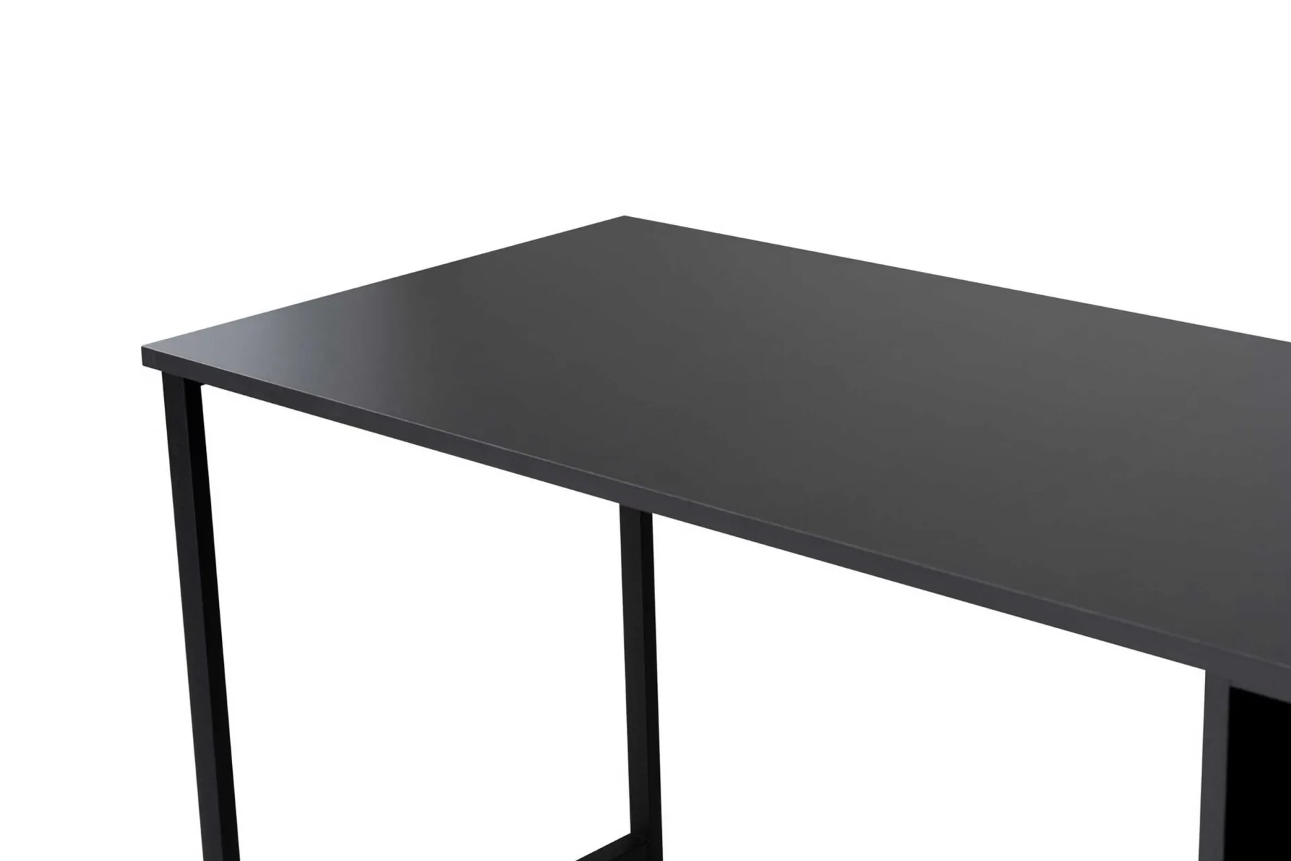 Twin Schreibtisch | 100 % MELAMIN | Anthrazit, Schwarz
