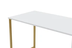Twin Schreibtisch | 100 % Melamin | Weiß, Gold