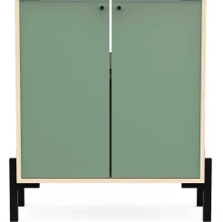 Unterschrank Calypso - 64x33x78cm - 2 Türen - Eiche Dekor/Grün