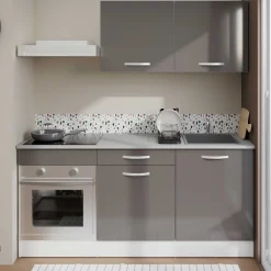 Unterschrank Eko 60 cm für Ofen und Kochfeld - grau