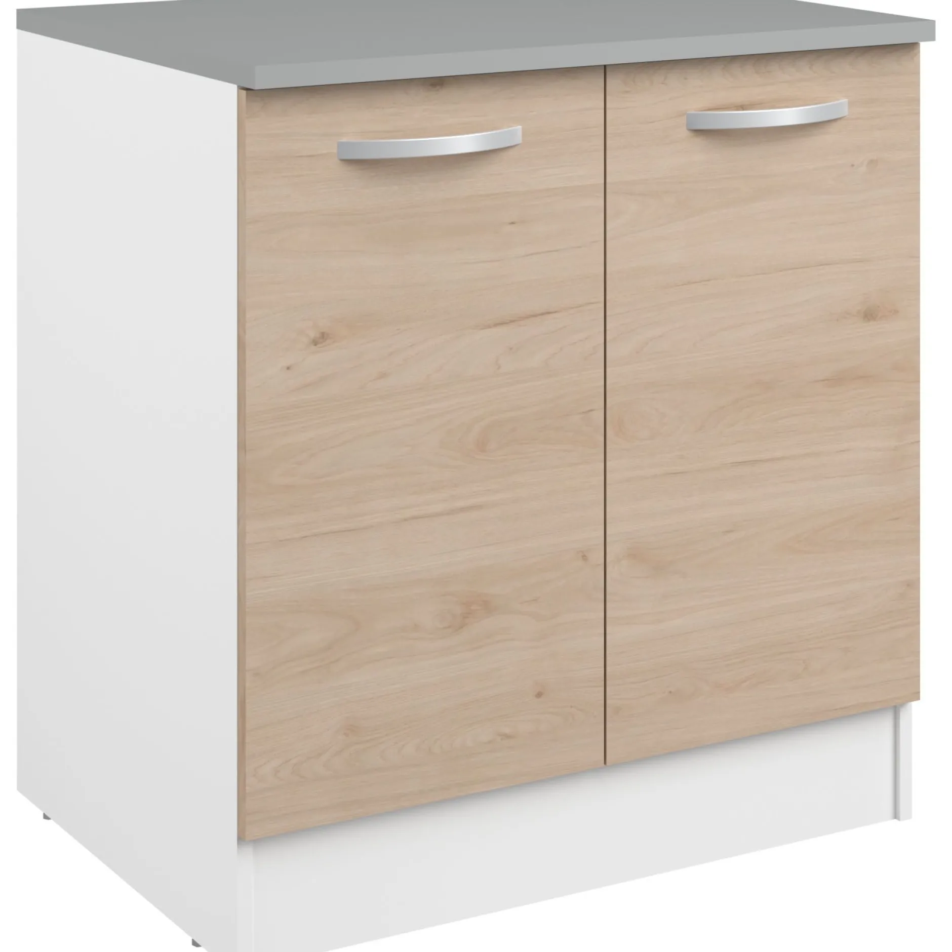 Unterschrank Eko 80 cm für Spüle mit 2 Türen - Eiche