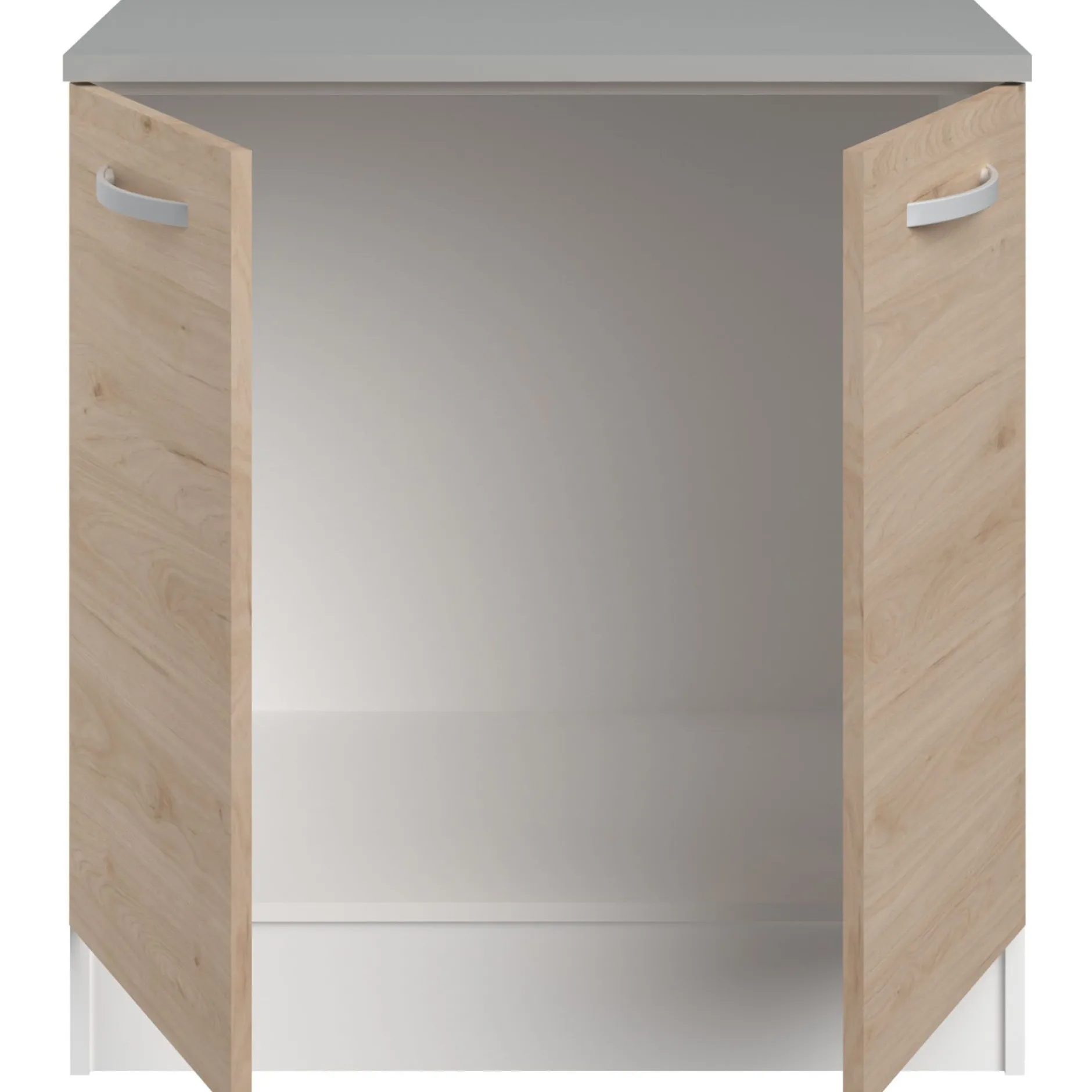 Unterschrank Eko 80 cm für Spüle mit 2 Türen - Eiche