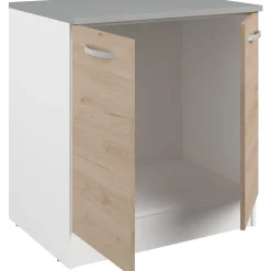 Unterschrank Eko 80 cm für Spüle mit 2 Türen - Eiche