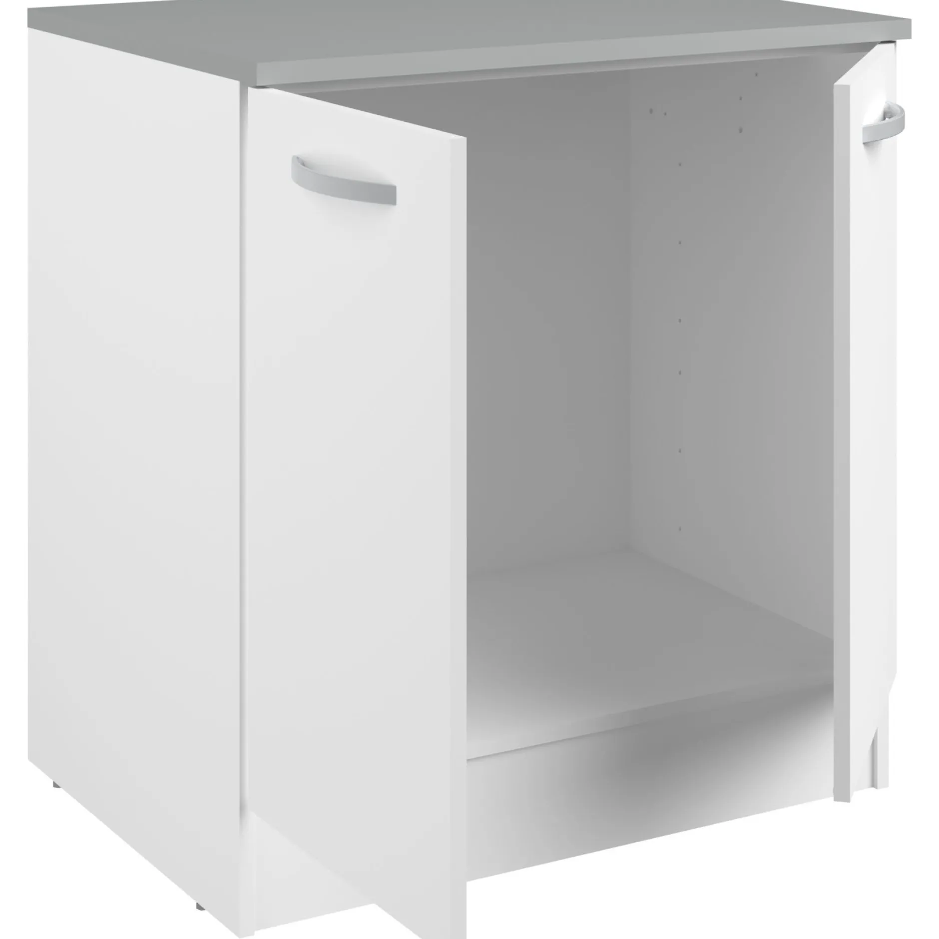 Unterschrank Eko 80 cm für Spüle mit 2 Türen - weiß