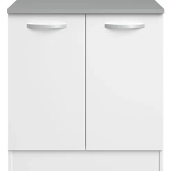 Unterschrank Eko 80 cm für Spüle mit 2 Türen - weiß