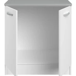 Unterschrank Eko 80 cm für Spüle mit 2 Türen - weiß