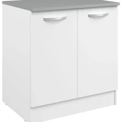 Unterschrank Eko 80 cm für Spüle mit 2 Türen - weiß