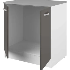 Unterschrank Eko 80 cm für Spüle mit 2 Türen - grau