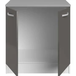 Unterschrank Eko 80 cm für Spüle mit 2 Türen - grau