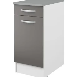 Unterschrank Eko 40x60 cm mit Schublade und Tür - grau