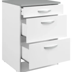 Unterschrank Eko 60x60 mit 3 Schubladen - weiß