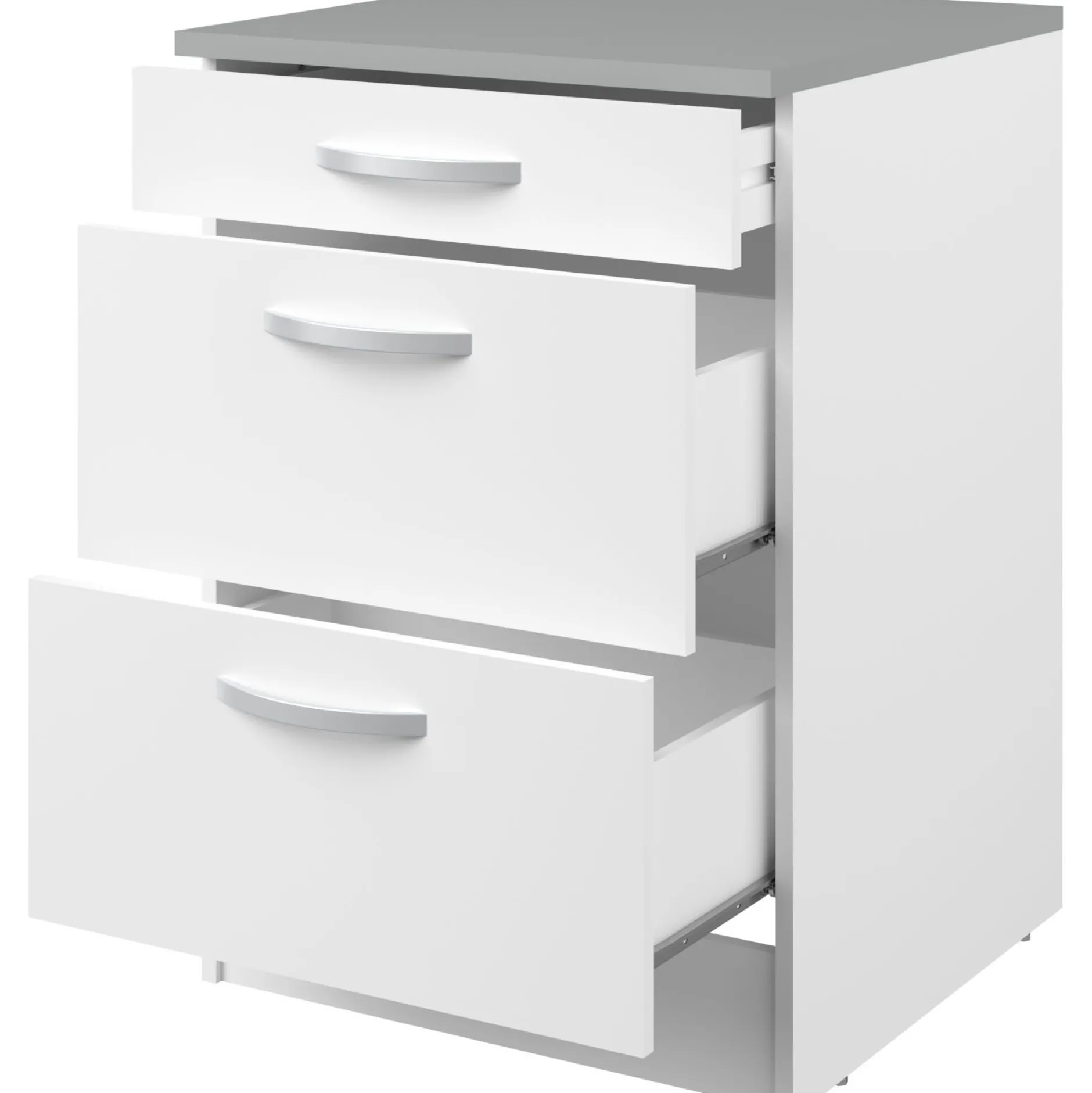 Unterschrank Eko 60x60 mit 3 Schubladen - weiß