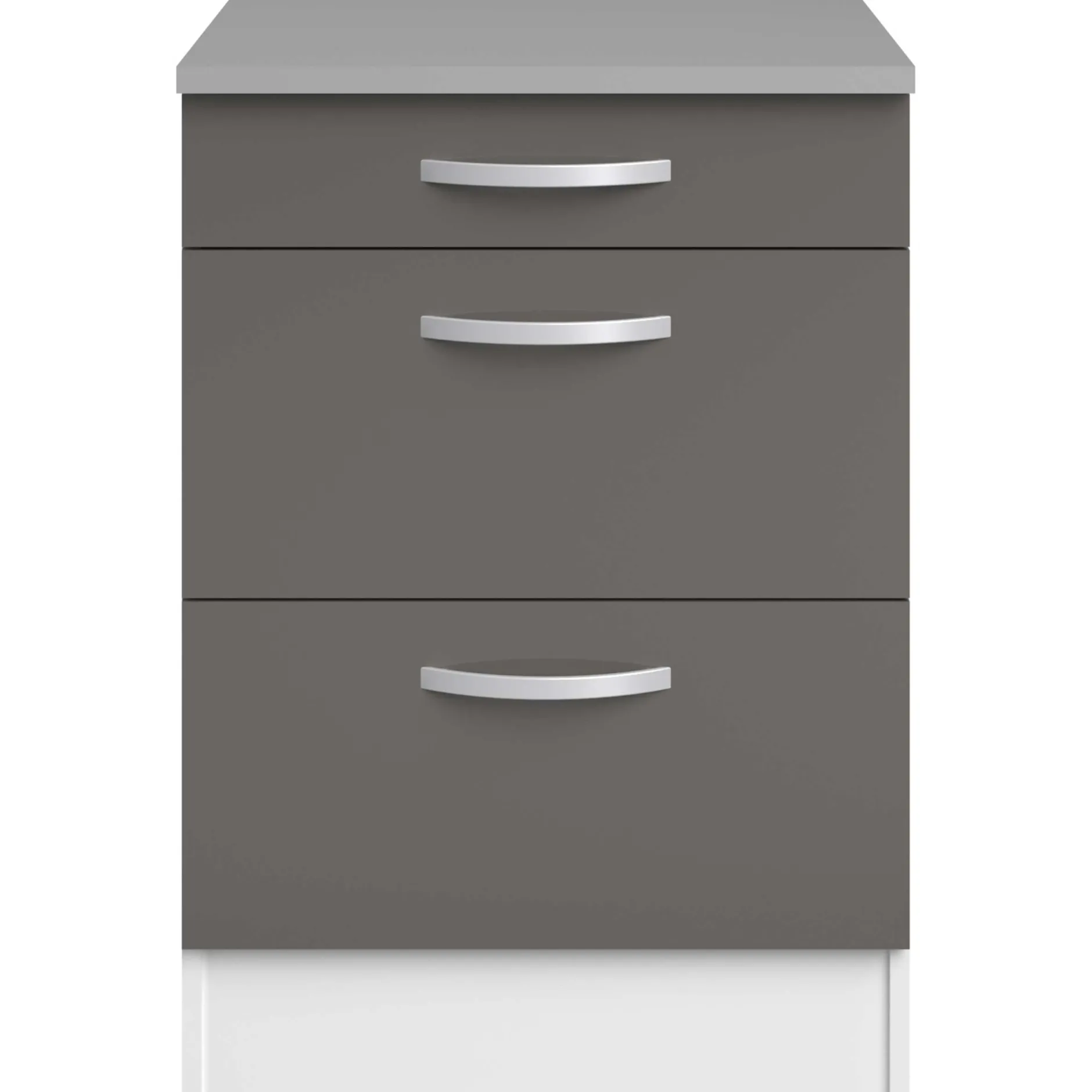 Unterschrank Eko 60x60 mit 3 Schubladen - grau