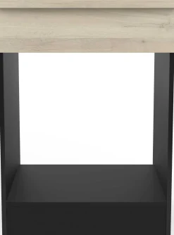 Unterschrank für Herd Romanie 60 cm-Kronberg Eiche/Mattschwarz
