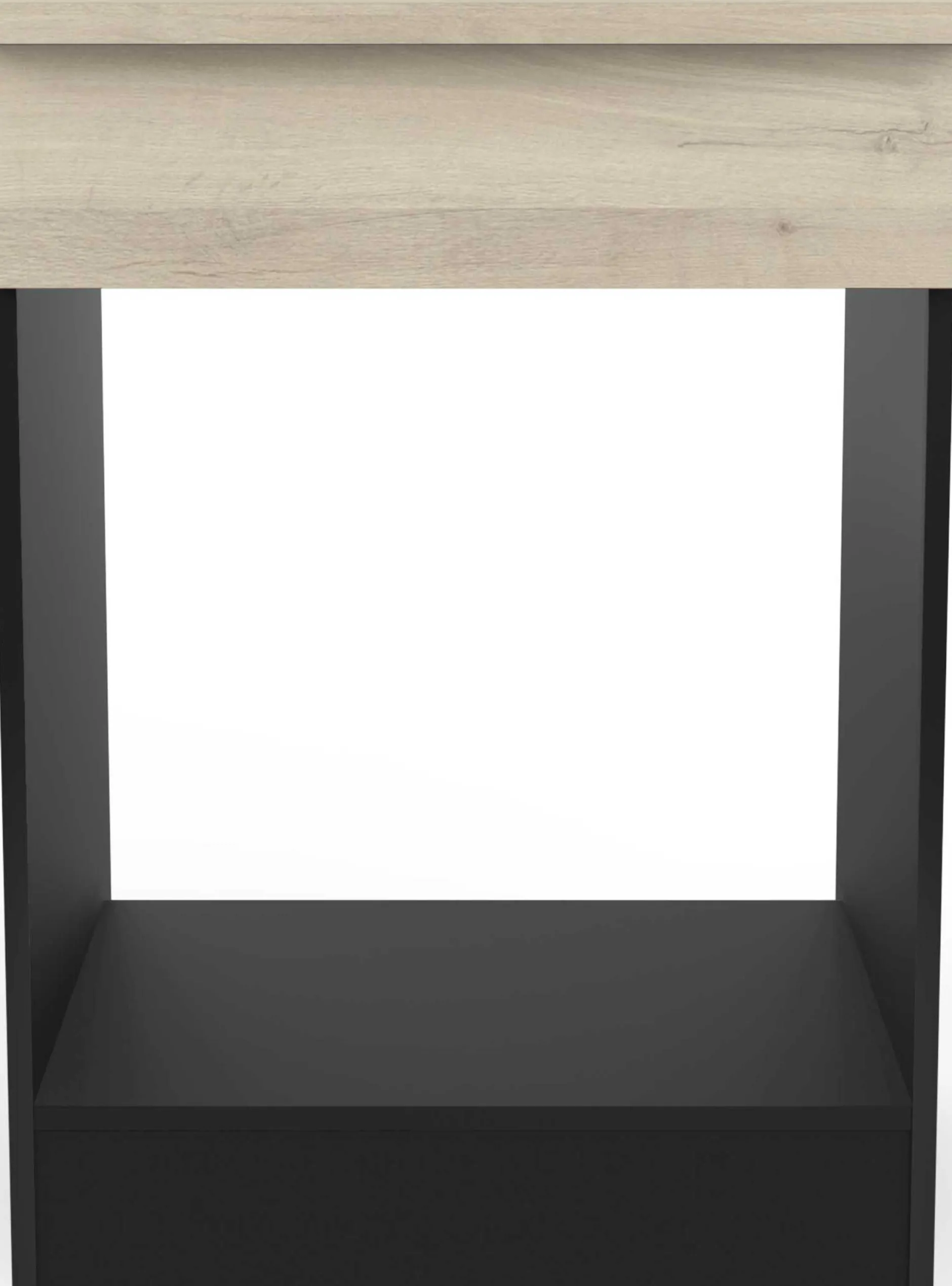 Unterschrank für Herd Romanie 60 cm-Kronberg Eiche/Mattschwarz