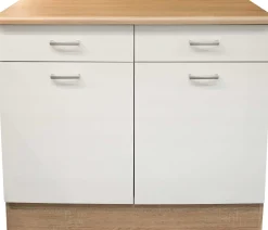 Unterschrank Küche Andy | 100 x 60 x 90 cm | Oak White Design