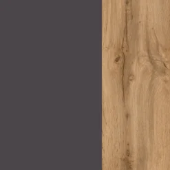 Unterschrank Sorrella 60cm für Backofen und Kochfeld - anthrazit/eiche