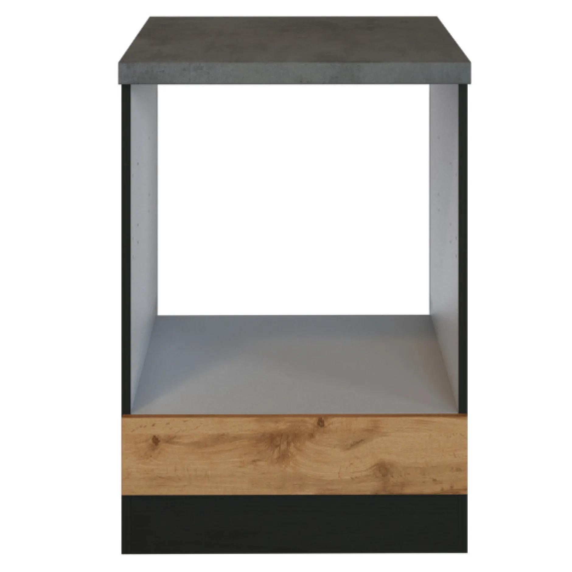 Unterschrank Sorrella 60cm für Backofen und Kochfeld - Eiche/Graphit