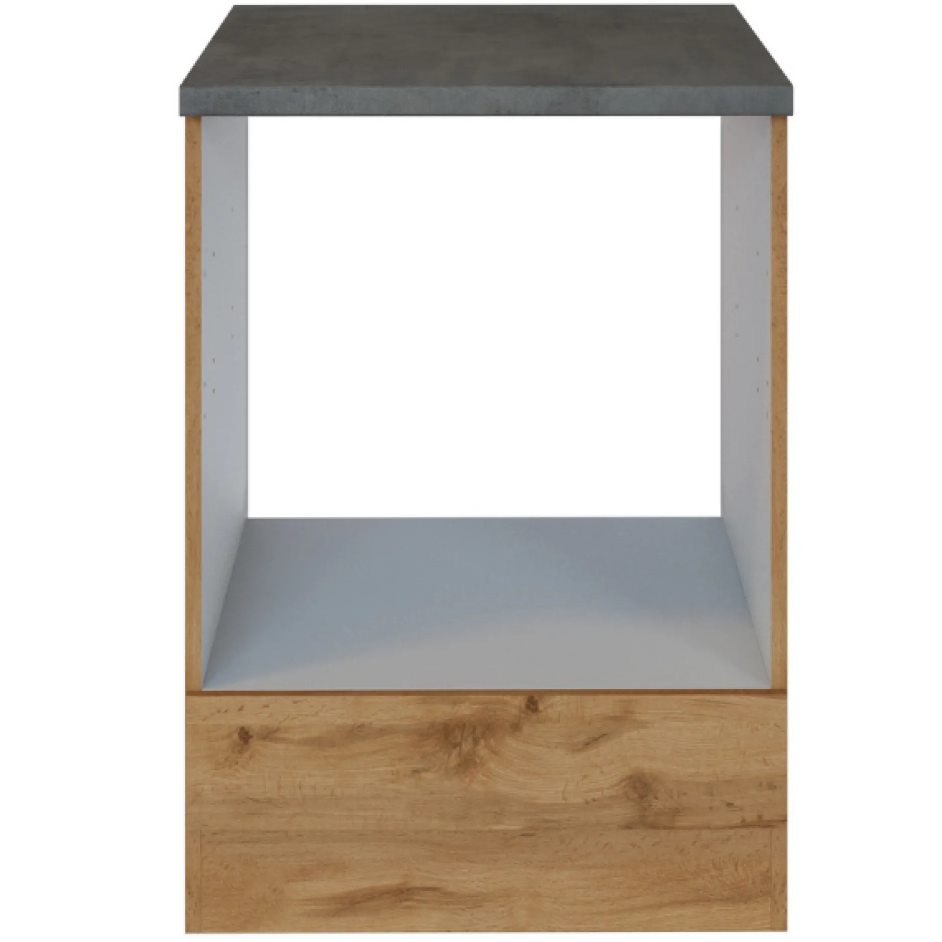Unterschrank Sorrella 60cm für Backofen und Kochfeld - Eiche/Beton