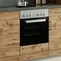 Unterschrank Sorrella 60cm für Backofen und Kochfeld - Eiche/Beton