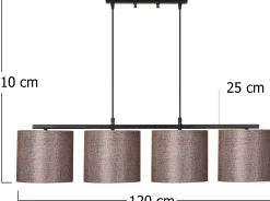 Valiz Kronleuchter | METALLGEHÄUSE | Schwarz, Braun