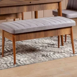 Vella Samtbank | 100 beschichtete Spanplatte | Nussbaum Soho