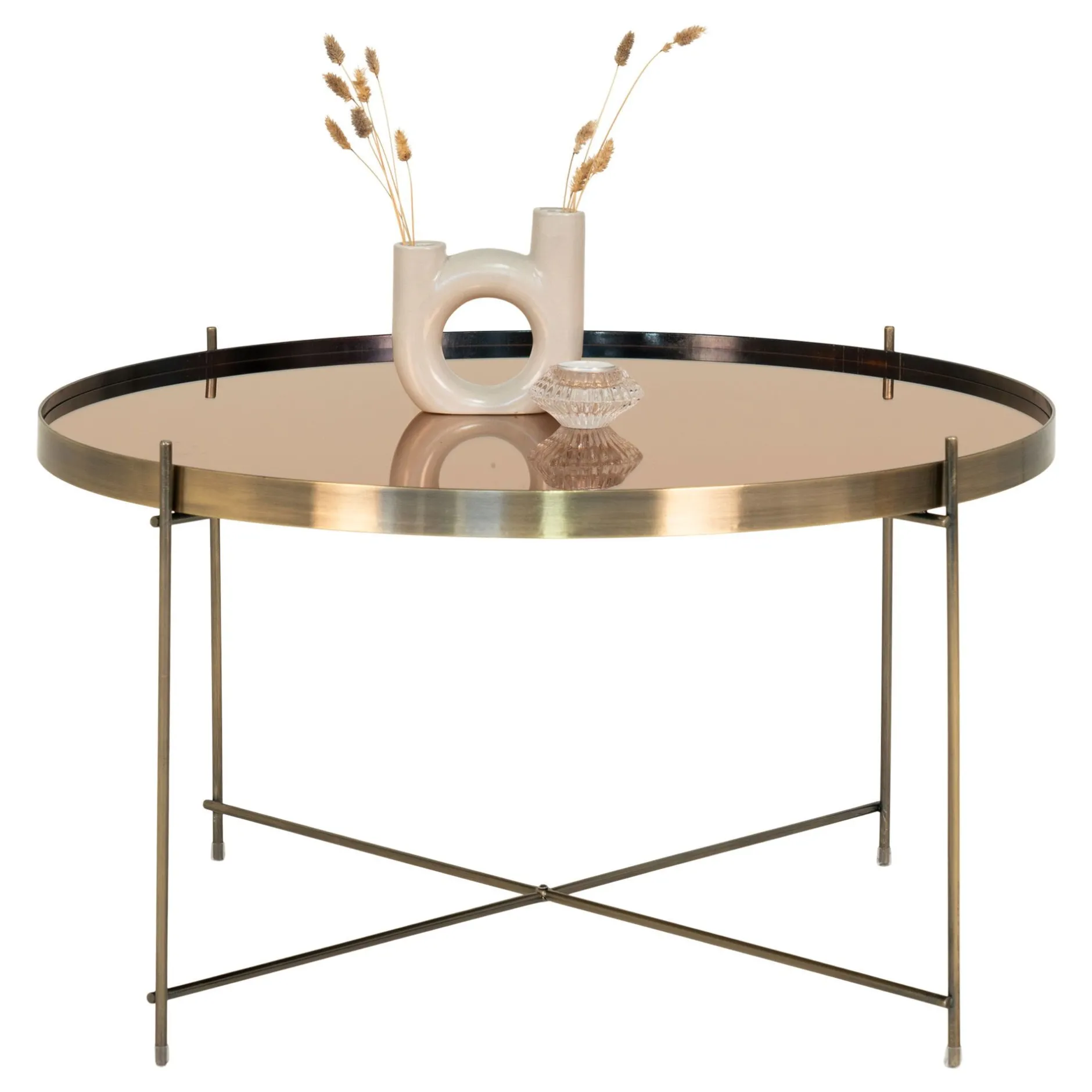 Venezia Couchtisch - Messingoptik | Ø70xh40cm