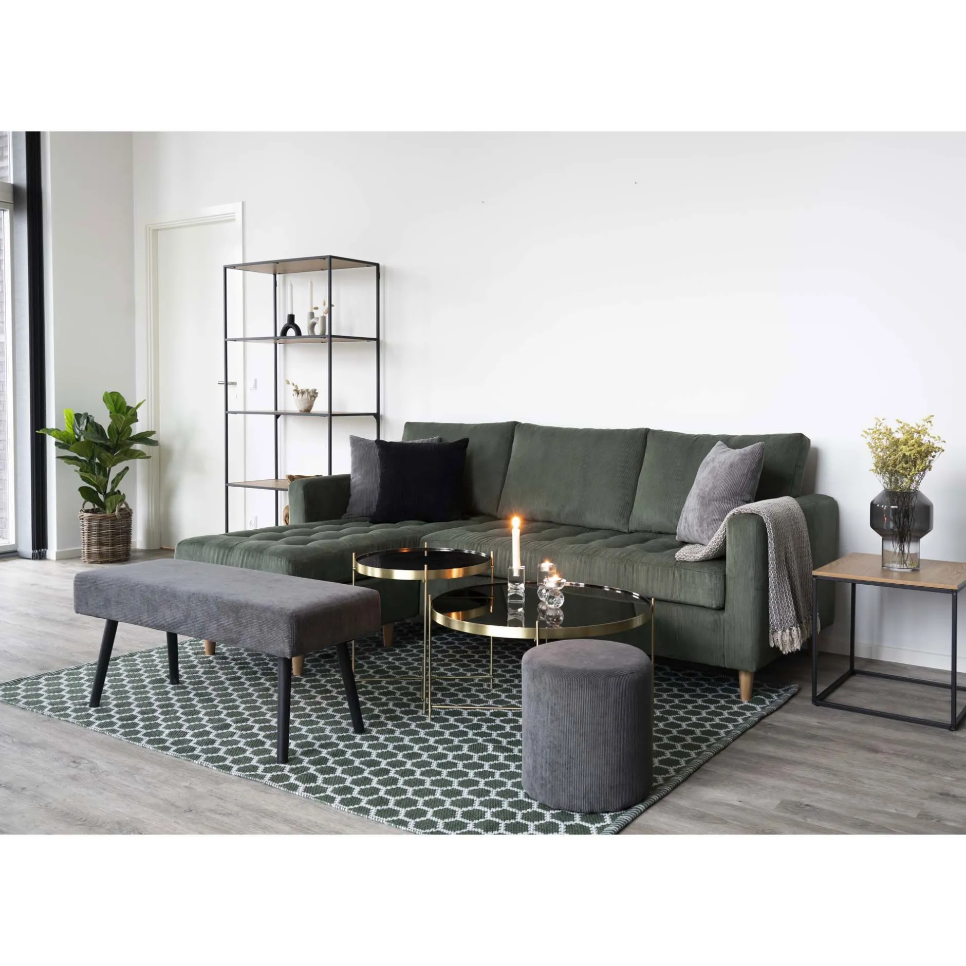 Venezia Couchtisch - Messingoptik | Ø70xh40cm