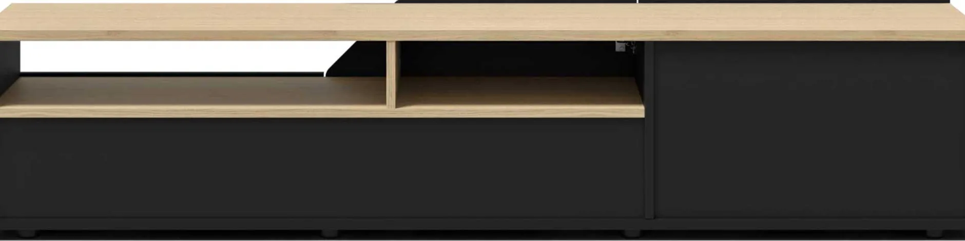 Verabelle TV-Schrank-schwarz/hell Eiche