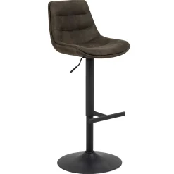 Verstellbarer Barhocker Adèle 65-86cm - anthrazit/schwarz