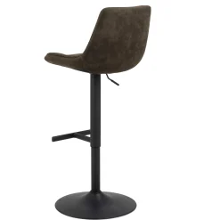 Verstellbarer Barhocker Adèle 65-86cm - anthrazit/schwarz