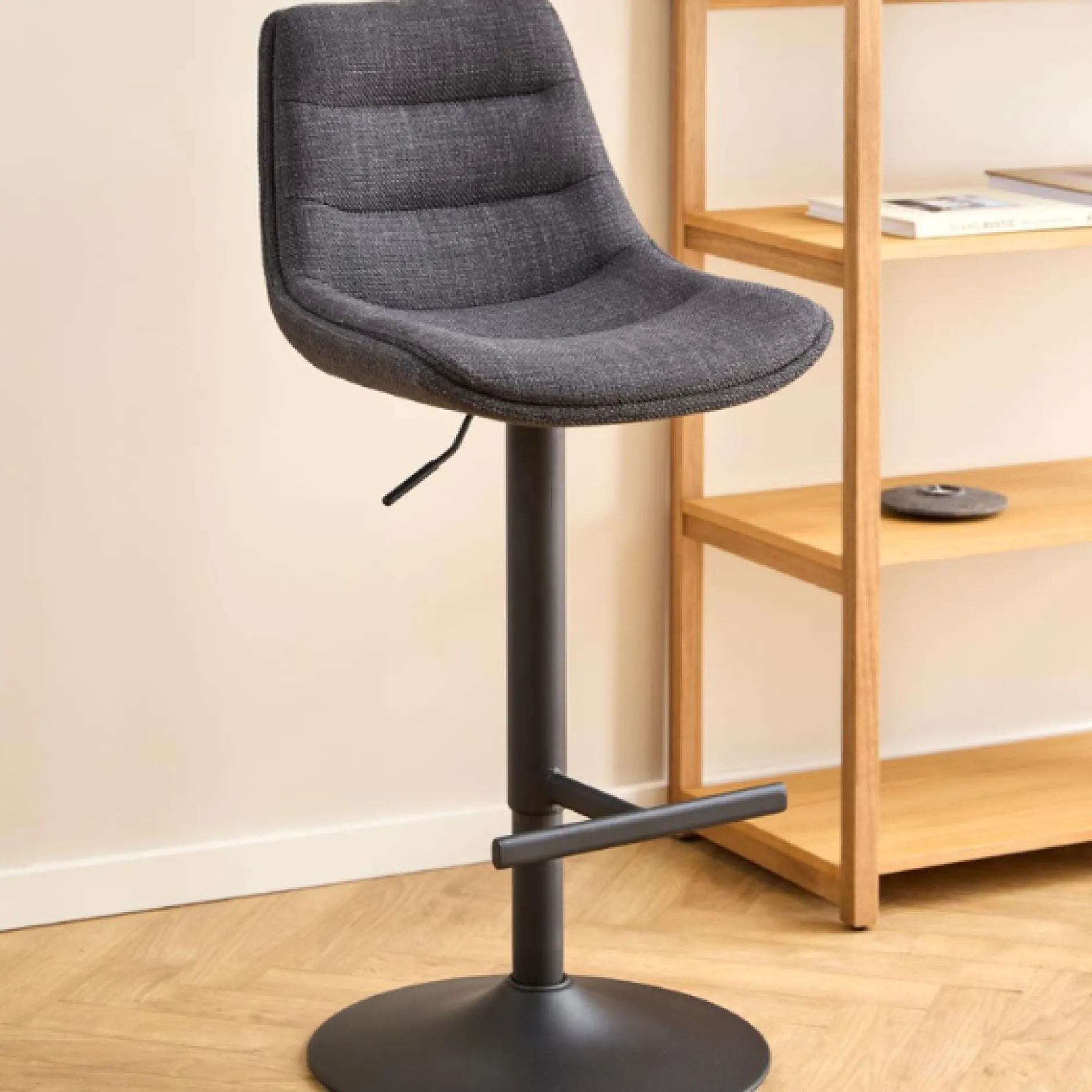 Verstellbarer Barhocker Adèle - 65-86cm - dunkelgrau