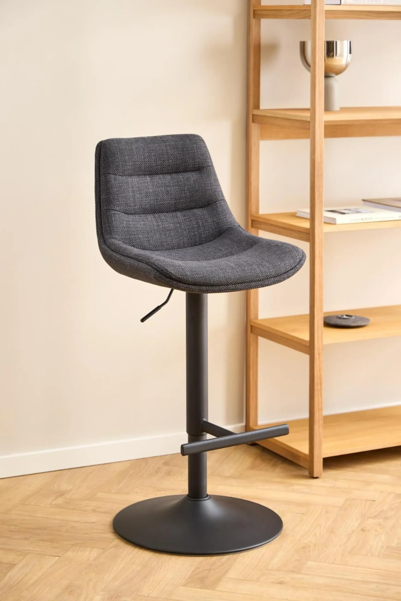 Verstellbarer Barhocker Adèle - 65-86cm - dunkelgrau