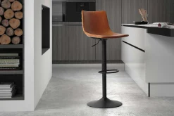 Verstellbarer Barhocker Fontana - cognac