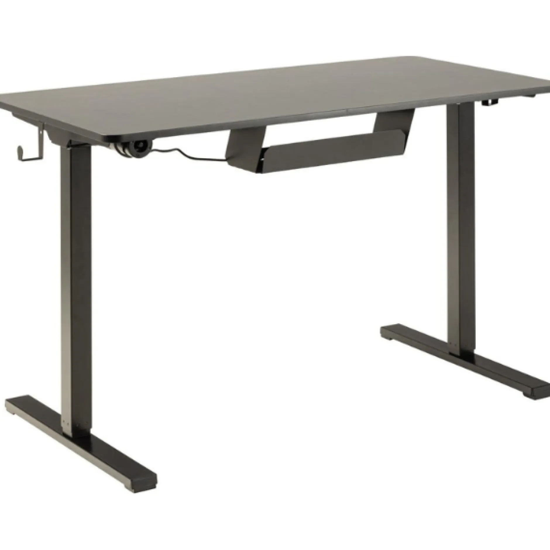 Verstellbarer Schreibtisch Garcia mit Haken - schwarz