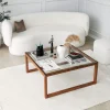 Via Couchtisch | GEHÄRTETES GLAS | Holz