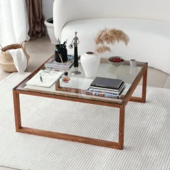 Via Couchtisch | GEHÄRTETES GLAS | Holz