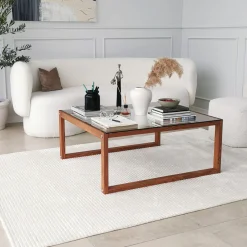 Via Couchtisch | GEHÄRTETES GLAS | Holz