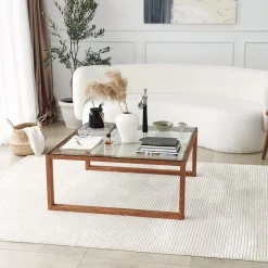 Via Couchtisch | GEHÄRTETES GLAS | Holz
