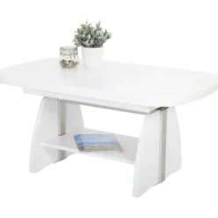 Vienna Couchtisch 108/157x67x52/71 cm-weiß