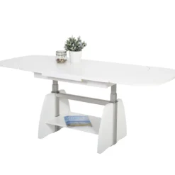 Vienna Couchtisch 108/157x67x52/71 cm-weiß